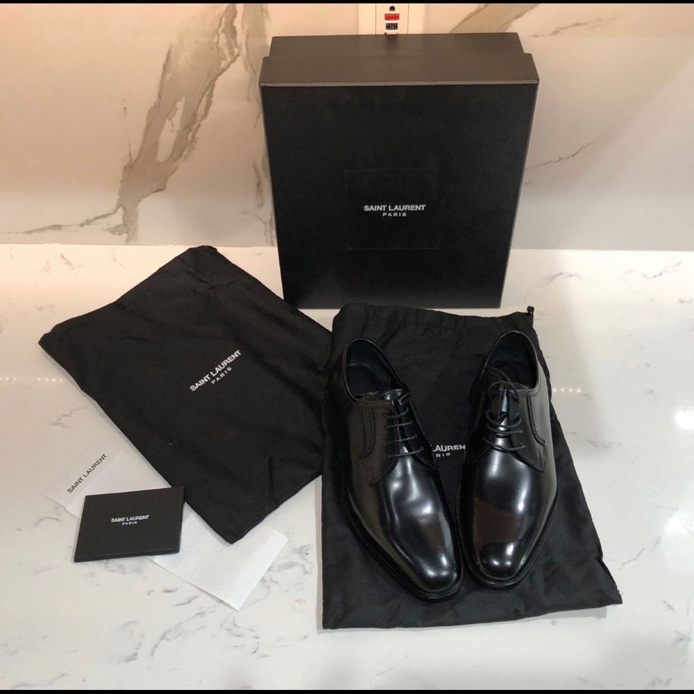 Saint Laurent Paris Montaigne 25 Derby Boots